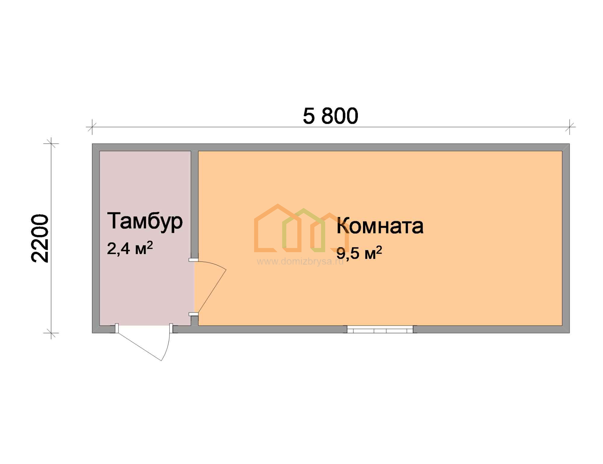 Металлическая бытовка для дачи Гладиолус 5.8x2.2 Площадь: 12.76 м² в  готовом виде под ключ в Великом Новгороде и области